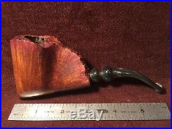 2 Qty Rare Vintage Handcrafted Briar Wood Tobacco Pipes by Donald E Mock (#DM5)