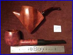 2 Qty Rare Vintage Handcrafted Briar Wood Tobacco Pipes by Donald E Mock (DM9)