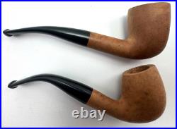 2 Vintage Unsmoked Ehrlich Boston Smoking Pipes with Bags RARE Hard To Find