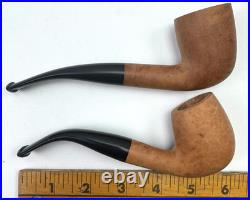 2 Vintage Unsmoked Ehrlich Boston Smoking Pipes with Bags RARE Hard To Find