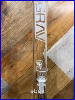 2x 17-Inch Single Perc Straight Tube GRAV Water Pipe for Smoking