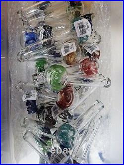 35X 4 Handmade Glass Tobacco Smoking Pipe, (LOT OF 35) MIX RANDOM COLOR