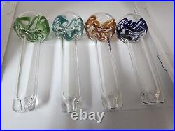 35X 4 Handmade Glass Tobacco Smoking Pipe, (LOT OF 35) MIX RANDOM COLOR