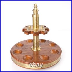 360° Rotatable Wooden Tobacco Pipe Stand Rack Holder Display For 8 Smoking Pipes