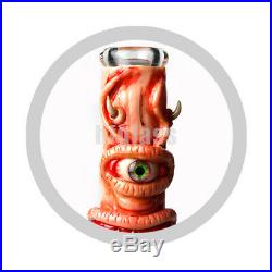 3D Handmade Heavy Glass Bong Glow in the Dark Smoking Pipe Beaker with ICE catcher