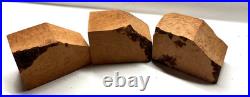 3 Briar Burl Pipe Making Wood Blocks Briar Ebauchon R Type Smoking Pipa Lumber