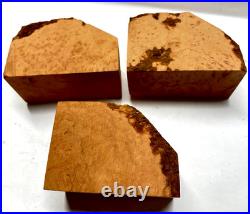 3 Briar Burl Pipe Making Wood Blocks Briar Ebauchon R Type Smoking Pipa Lumber
