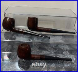 3 NOS Vintage GOLDIE Briar Wood Tobacco Pipes Made In France Unsmoked Beauties