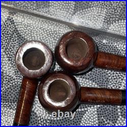 3 NOS Vintage GOLDIE Briar Wood Tobacco Pipes Made In France Unsmoked Beauties