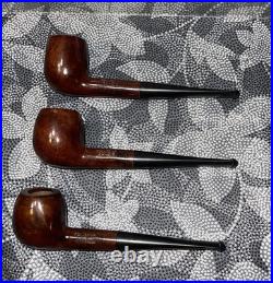 3 NOS Vintage GOLDIE Briar Wood Tobacco Pipes Made In France Unsmoked Beauties