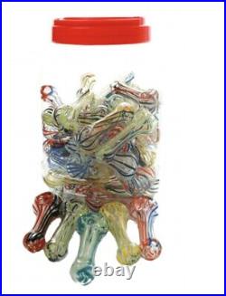 3? Smoking Glass Hand Pipe Jar Assorted Color 40ct/jar