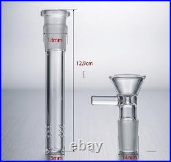 4Pcs 4.5 Glass Downstem with 14mm Male Bowl Hookah Water Smoking Pipe Bong