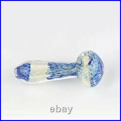4 Blue Zig Zag Glass Tobacco Pipes Smoking Pipes Wholesale Lot 100pcs