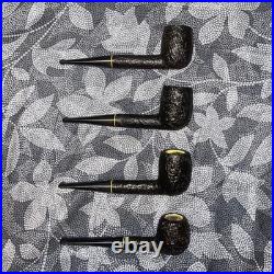 4 Vintage NOS Yello-Bole Imperial Tobacco Pipes Honey Caked Unsmoked Briar Wood