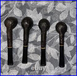 4 Vintage NOS Yello-Bole Imperial Tobacco Pipes Honey Caked Unsmoked Briar Wood