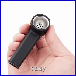 50PCS SILICONE SMOKING PIPE 4 With Lid and Stainless Steel Screen Black USA