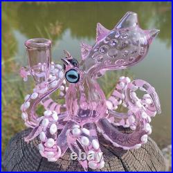 55Octopus Glass WATER PIPE COLLECTIBLE TOBACCO GLASS SMOKING BOWL GIFT
