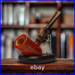 5.6' Briar smoking tobacco artisan handmade wooden Poker shape pipe 9 mm filter