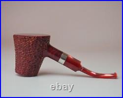 5.9' Briar conical artisan POKER unique rusticated smoking tobacco KAFpipe? 746