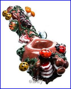 5 Inch Tobacco Smoking Empire Glassworks Bugs Life Red Glass Pipe Herb Bowl