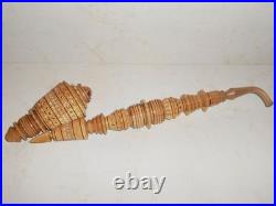 5 Pcs. Long Carved Ukrainian Traditional Wooden Tobacco Smoking Pipes Gift Idea