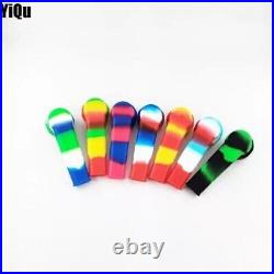 5x 3.4'' Mini Silicone Smoking Hand Pipe with Metal Bowl & Cap Lid Pocket Pipe