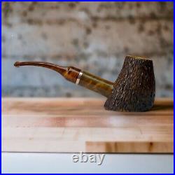 6.3' Briar POKER conical shape artisan freehand rusticated smoking tobacco pipe