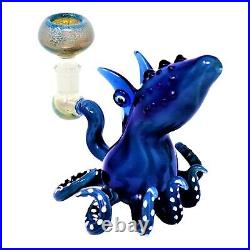 6 Navy Kraken Octopus Water Pipe Collectible Tobacco Glass Smoking Herb Bowl