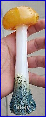 7 Handmade glass Mushroom smoking pipe with free gift Textured Bottom