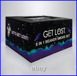 8 Pieces Smoking Set Grinder Beaker Tray Ashtray Jar Smoking Kit Purple Leaf