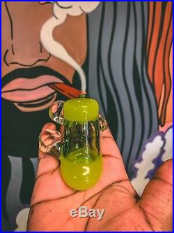 8 inch Heady glass tobacco pipe hand made by Dabber Jaws