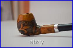 9.3' LOTR churchwarden handcarved BRIAR smoking tobacco artisan bowl KAFpipe 741