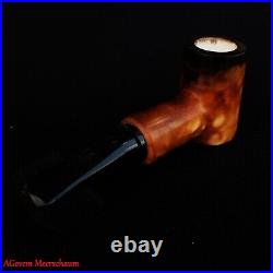 AGovem Handcarved Calcine Poker Meerschaum Smoking Tobacco Pipe Pipa AGM-1809
