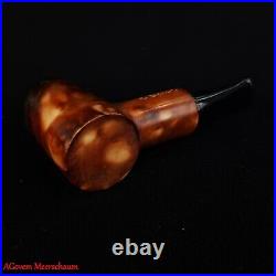AGovem Handcarved Calcine Poker Meerschaum Smoking Tobacco Pipe Pipa AGM-1809