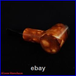 AGovem Handcarved Calcine Poker Meerschaum Smoking Tobacco Pipe Pipa AGM-1809