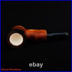 AGovem Handcarved Calcine Poker Meerschaum Smoking Tobacco Pipe Pipa AGM-1809