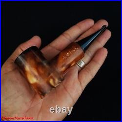 AGovem Handcarved Calcine Poker Meerschaum Smoking Tobacco Pipe Pipa AGM-1809