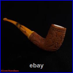 AGovem Handmade Double Stem Ornament Meerschaum Smoking Tobacco Pipe AGM-1791