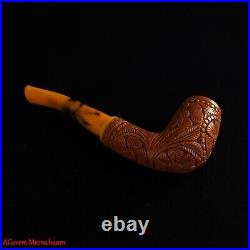 AGovem Handmade Double Stem Ornament Meerschaum Smoking Tobacco Pipe AGM-1791
