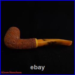 AGovem Handmade Double Stem Ornament Meerschaum Smoking Tobacco Pipe AGM-1791