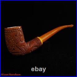 AGovem Handmade Double Stem Ornament Meerschaum Smoking Tobacco Pipe AGM-1791