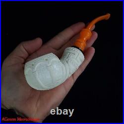 AGovem Ornament Handcarved Block Meerschaum Smoking Tobacco Pipe Pfeife AGM-1768