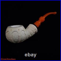 AGovem Ornament Handcarved Block Meerschaum Smoking Tobacco Pipe Pfeife AGM-1768