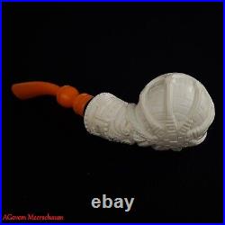 AGovem Ornament Handcarved Block Meerschaum Smoking Tobacco Pipe Pfeife AGM-1768