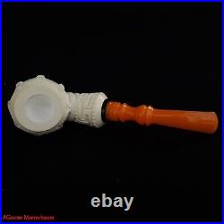 AGovem Ornament Handcarved Block Meerschaum Smoking Tobacco Pipe Pfeife AGM-1768