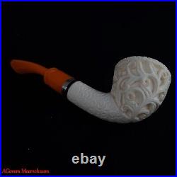 AGovem Ornament Handcarved Block Meerschaum Smoking Tobacco Pipe Pipa AGM-1756