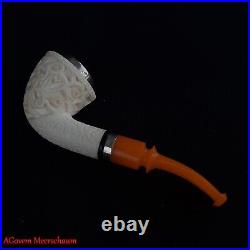 AGovem Ornament Handcarved Block Meerschaum Smoking Tobacco Pipe Pipa AGM-1756