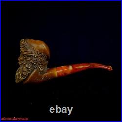 AGovem Unsmoked Santa Clause Block Meerschaum Smoking Tobacco Pipe, AGM-1546