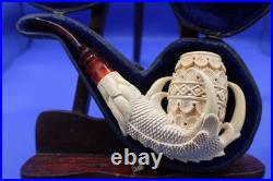 A Turkish Made Eagle Claw Meerschaum Smoking Pipe New in it's Original Case