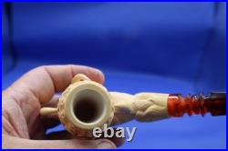 A Turkish Made Eagle Claw Meerschaum Smoking Pipe New in it's Original Case